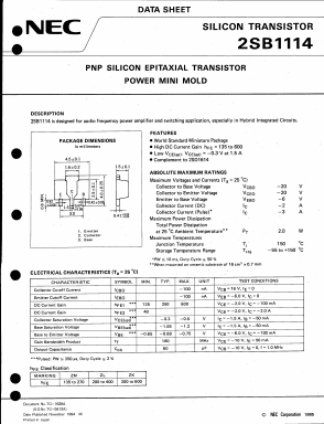 2SB1114 Datasheet PDF NEC => Renesas Technology