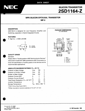 2SD1164-Z Datasheet PDF NEC => Renesas Technology