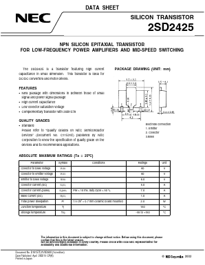 D2425 Datasheet PDF NEC => Renesas Technology