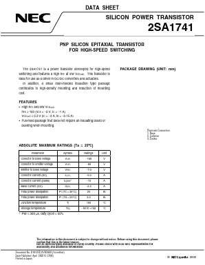2SA1741 Datasheet PDF NEC => Renesas Technology