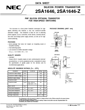 2SA1646K Datasheet PDF NEC => Renesas Technology