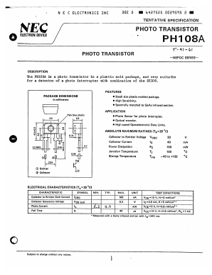 PH108A Datasheet PDF NEC => Renesas Technology
