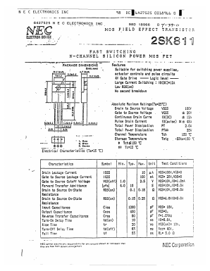 K811 Datasheet PDF NEC => Renesas Technology