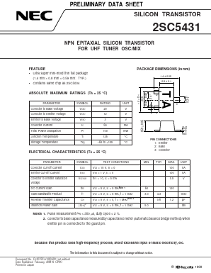 2SC5431-T1 Datasheet PDF NEC => Renesas Technology