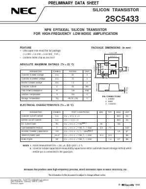 2SC5433-T1 Datasheet PDF NEC => Renesas Technology