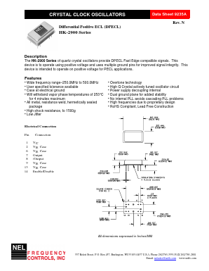 SK-2901-FREQ Datasheet PDF NEL Frequency Controls