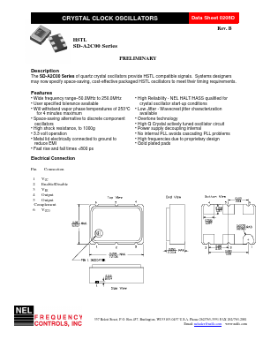 SD-2C07 Datasheet PDF NEL Frequency Controls
