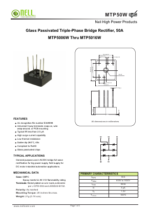 MTP5008W Datasheet PDF Nell Semiconductor Co., Ltd