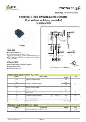 2SC2625B Datasheet PDF Nell Semiconductor Co., Ltd