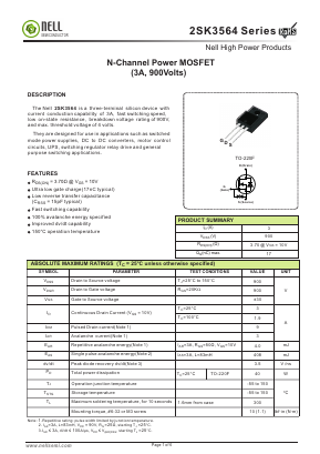 K3564 Datasheet PDF Nell Semiconductor Co., Ltd