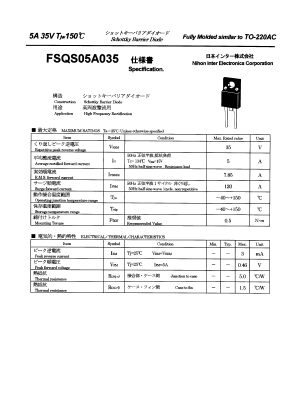 FSQS05A035 Datasheet PDF Nihon Inter Electronics
