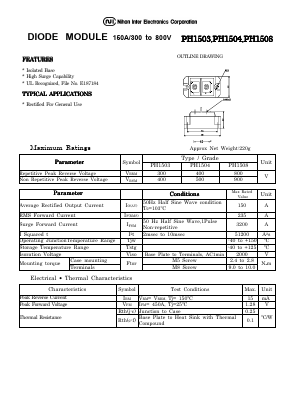 PH1503 Datasheet PDF Nihon Inter Electronics