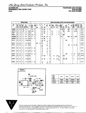 BF167_ Datasheet PDF New Jersey Semiconductor
