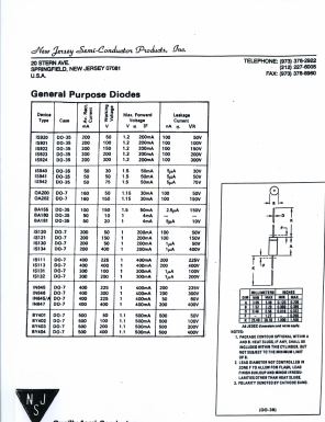BA180 Datasheet PDF New Jersey Semiconductor