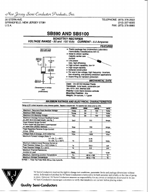 SB5100 Datasheet PDF New Jersey Semiconductor