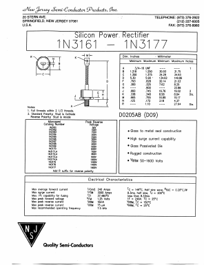 1N3174 Datasheet PDF New Jersey Semiconductor