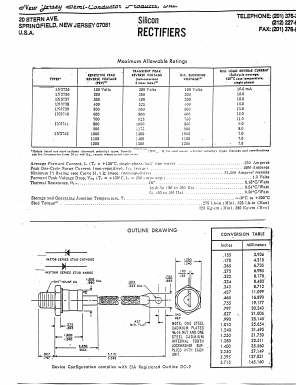 1N3738 Datasheet PDF New Jersey Semiconductor