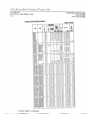 1N4387 Datasheet PDF New Jersey Semiconductor