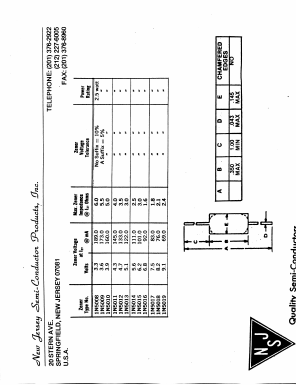 1N5018 Datasheet PDF New Jersey Semiconductor