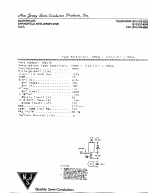 1N5318 Datasheet PDF New Jersey Semiconductor