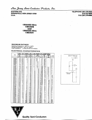 1N4478 Datasheet PDF New Jersey Semiconductor