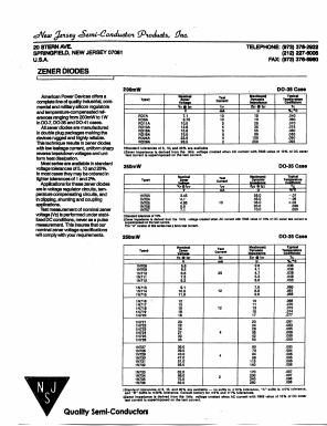 1N716A Datasheet PDF New Jersey Semiconductor