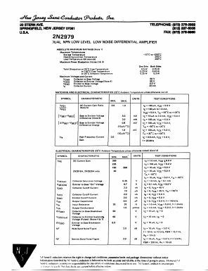 2N2979 Datasheet PDF New Jersey Semiconductor