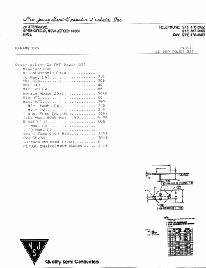 2N3613 Datasheet PDF New Jersey Semiconductor