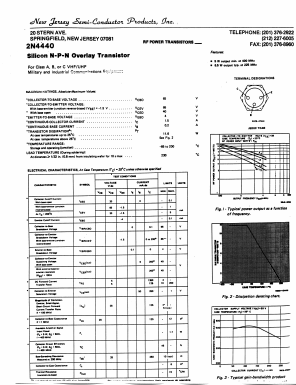 2N4440 Datasheet PDF New Jersey Semiconductor