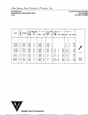 ESM269 Datasheet PDF New Jersey Semiconductor
