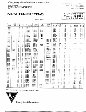 2N5341 Datasheet PDF New Jersey Semiconductor