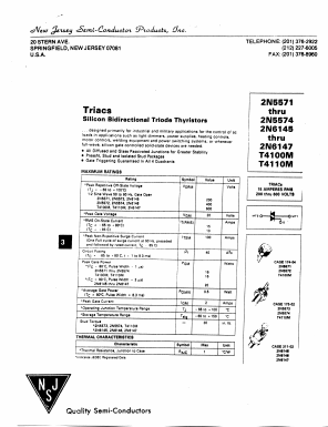 2N6145 Datasheet PDF New Jersey Semiconductor