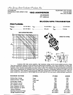 2N5928 Datasheet PDF New Jersey Semiconductor