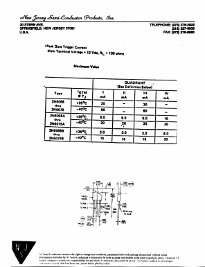 2N6070A Datasheet PDF New Jersey Semiconductor
