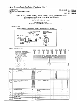 2N684 Datasheet PDF New Jersey Semiconductor