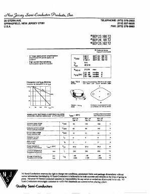 BDY24 Datasheet PDF New Jersey Semiconductor