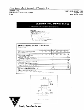 2KBP005M Datasheet PDF New Jersey Semiconductor