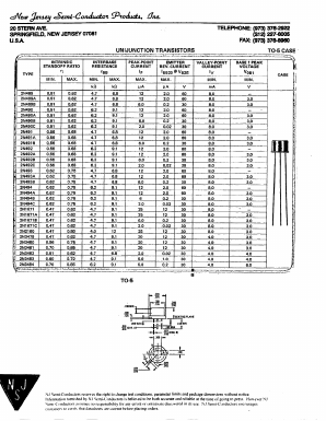 2N3479 Datasheet PDF New Jersey Semiconductor