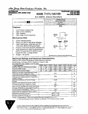 6A05 Datasheet PDF New Jersey Semiconductor