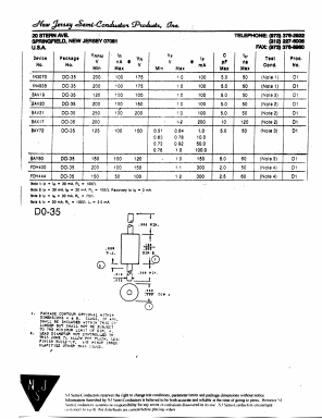 BAX17 Datasheet PDF New Jersey Semiconductor