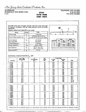 1N4801 Datasheet PDF New Jersey Semiconductor