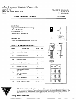 A1096 Datasheet PDF New Jersey Semiconductor