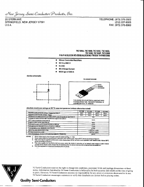 TIC106 Datasheet PDF New Jersey Semiconductor