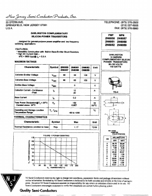 2N6050 Datasheet PDF New Jersey Semiconductor