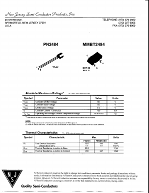 PN2484 Datasheet PDF New Jersey Semiconductor