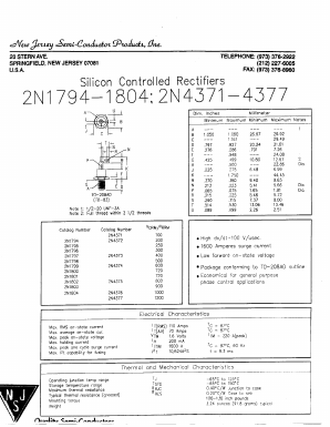 2N4374 Datasheet PDF New Jersey Semiconductor