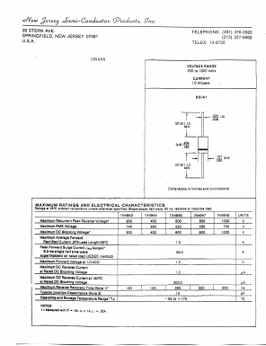 1N4944 Datasheet PDF New Jersey Semiconductor