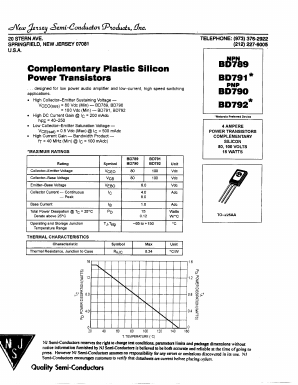 BD790 Datasheet PDF New Jersey Semiconductor