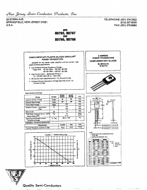 BD787 Datasheet PDF New Jersey Semiconductor