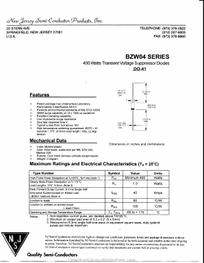 BZW04-102 Datasheet PDF New Jersey Semiconductor